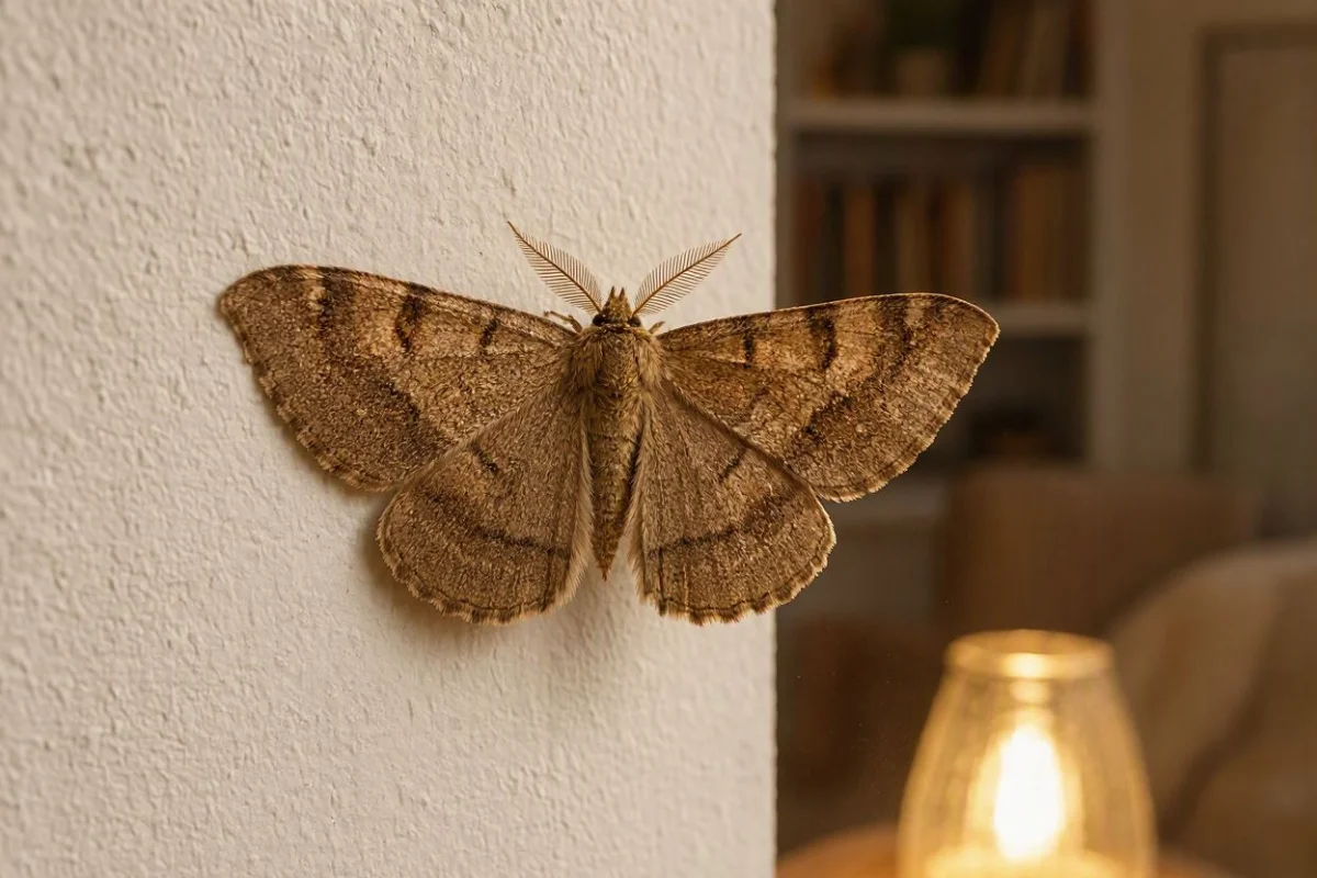 Mariposa dentro de casa