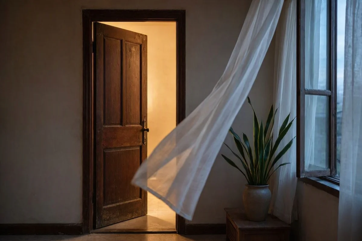 Porta batendo sozinha
