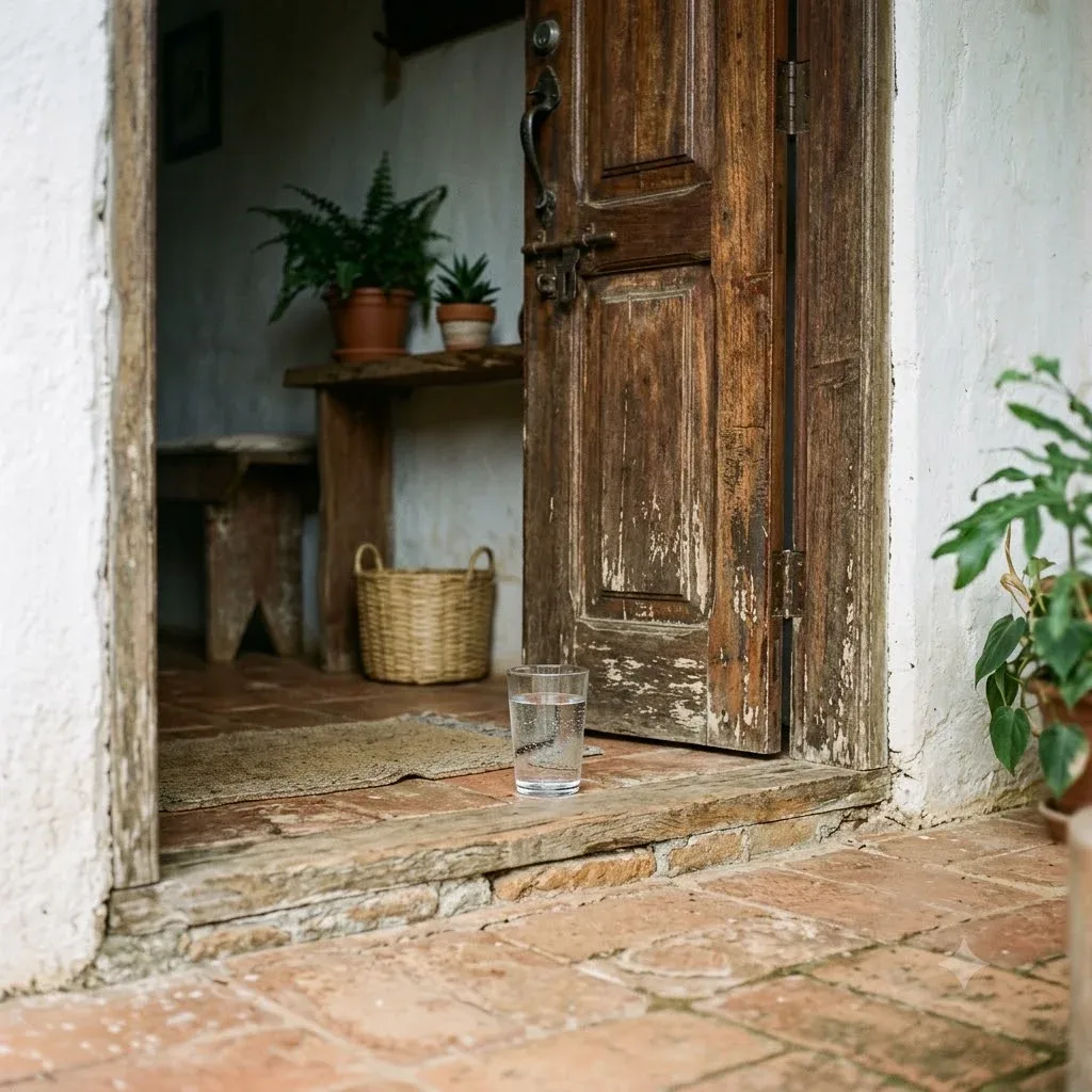 Simpatia: Simpatia do Copo d'Água atrás da Porta para Paz no Lar